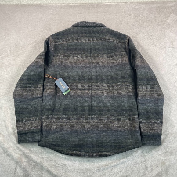 Roark Hebrides Jacket Men Medium Multi Military Striped Wool Blend Snap NWT $165 - Picture 6 of 12